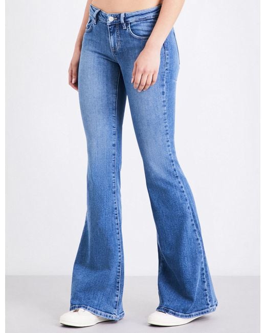 Guess Blue Guess Originals X A$ap Rocky Bell Bottom Flare Low-rise Jeans