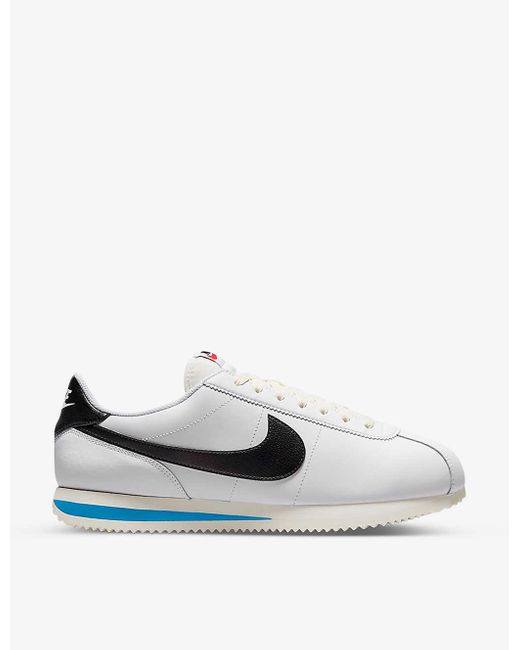 Nike Cortez Low-top Leather Trainers in White for Men | Lyst