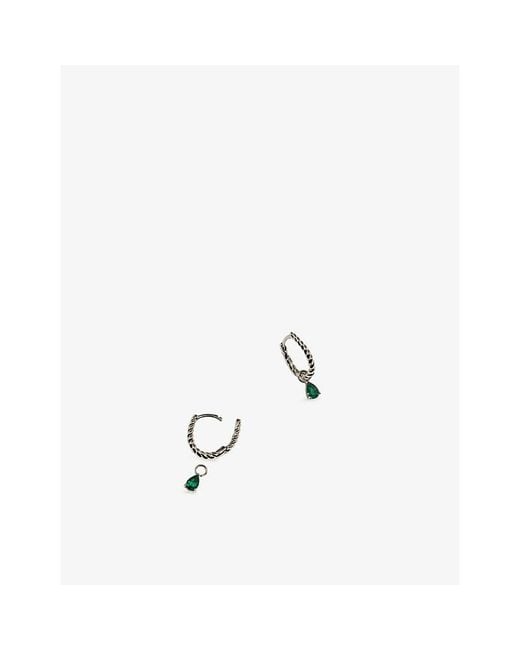 Astrid & Miyu Green Birthstone May 14Ct- And Lab-Grown Emerald Earring Charm
