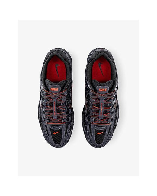Nike Blue P-6000 Leather And Mesh Trainers for men