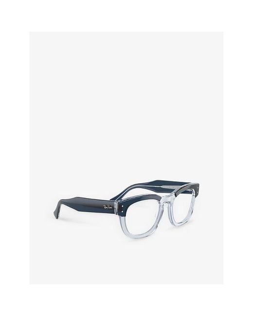 Ray-Ban White Rx0298v Mega Hawkeye Square-frame Acetate Glasses