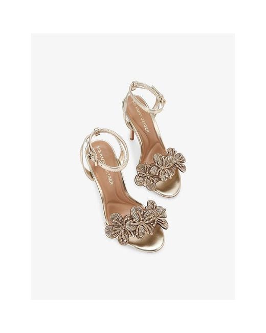 KG by Kurt Geiger Metallic Saskia Faux-Leather Heeled Sandals