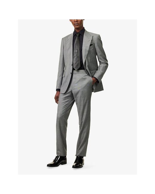Tom Ford Blue Slim-Fit Classic-Collar Cotton Shirt for men