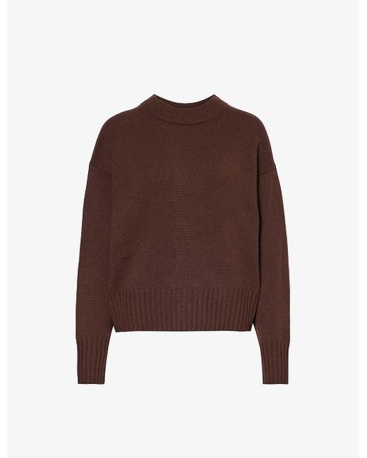 Reformation Brown Sam Relaxed-fit Recycled-cashmere And Cashmere-blend Jumper
