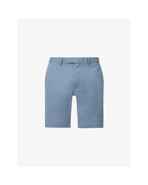 Polo Ralph Lauren Blue Slim-fit Brushed-twill Stretch-cotton Shorts for men