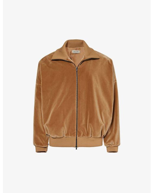 Fear Of God Brown Funnel-neck Relaxed-fit Cotton-blend Jacket for men