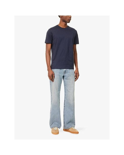 Sunspel Blue Riviera Short-Sleeve Cotton-Jersey T-Shirt for men