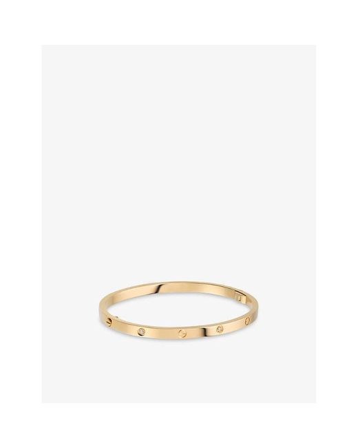 Cartier Natural Love Small 18ct Yellow-gold And 6 Diamond Bracelet