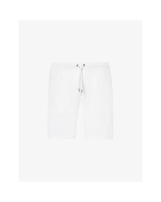 Polo Ralph Lauren White Brand-embroidered Terry-texture Cotton-blend Shorts Xx for men