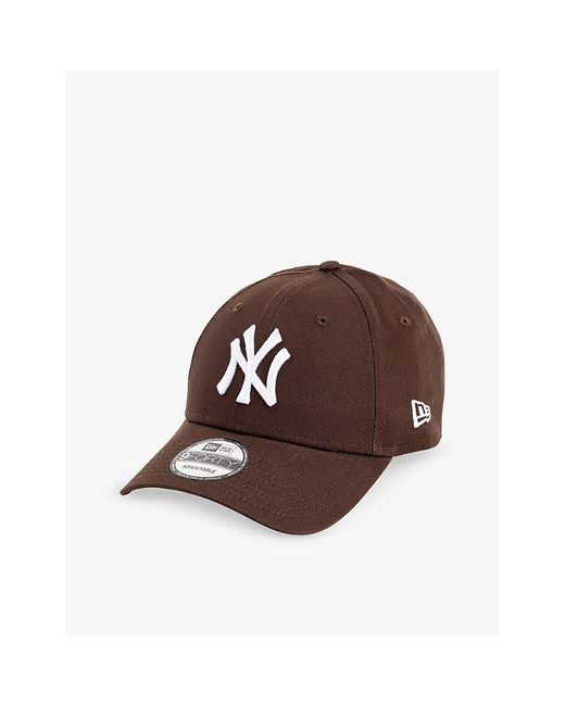 KTZ Brown 9forty New York Yankees Cotton Cap for men