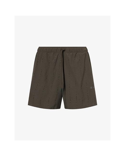 On Shoes Gray Paf Zero 2-In-1 Stretch-Woven Shorts for men