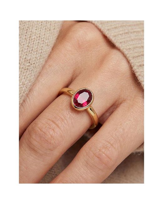 Sif Jakobs White Sardinien Ovale Piccolo 18Ct- Plated Sterling- And Zirconia Ring