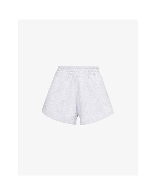 Lounge Underwear White Varsity Brand-embroidered Cotton-jersey Shorts