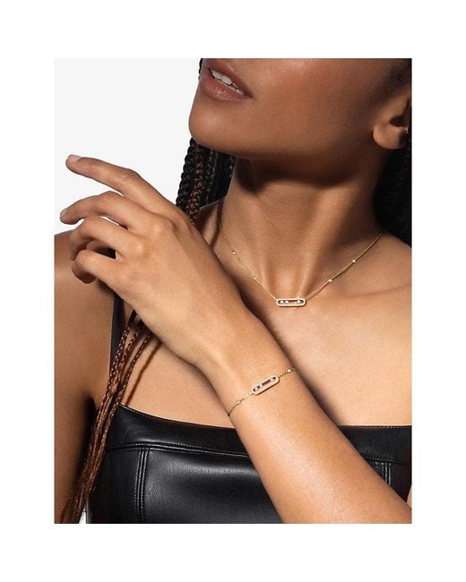 Messika Metallic Move Classique Baby Move Pavé 18Ct And 0.33Ct Diamond Necklace