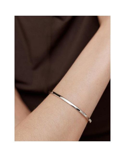 Monica Vinader White Essential Sterling- Bangle