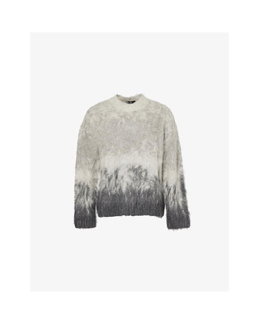 Represent Gray Ombre Brushed Knitted Jumper for men
