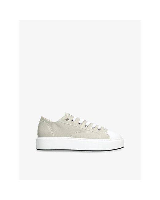 Arne White Homerun Canvas Low-Top Trainers for men