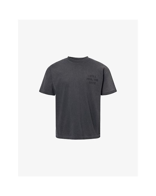 ANTI SOCIAL SOCIAL CLUB Blue Missing Crewneck Cotton-Jersey T-Shirt for men