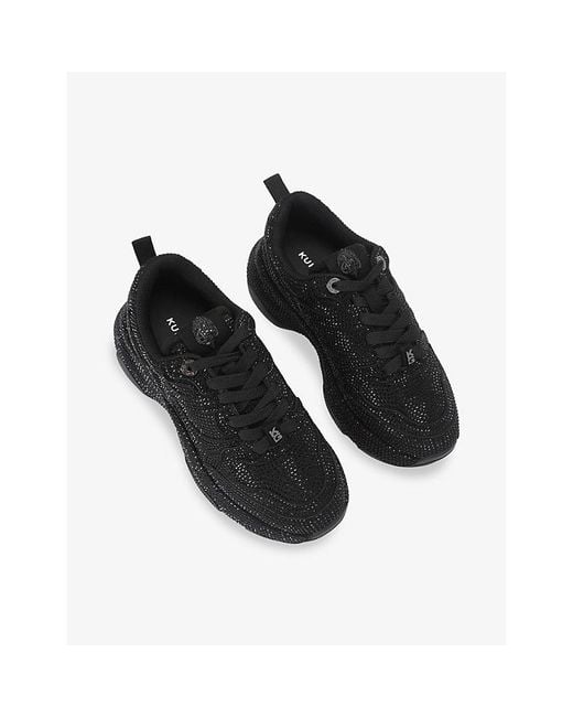 Kurt Geiger Black Starlight Suede Trainers