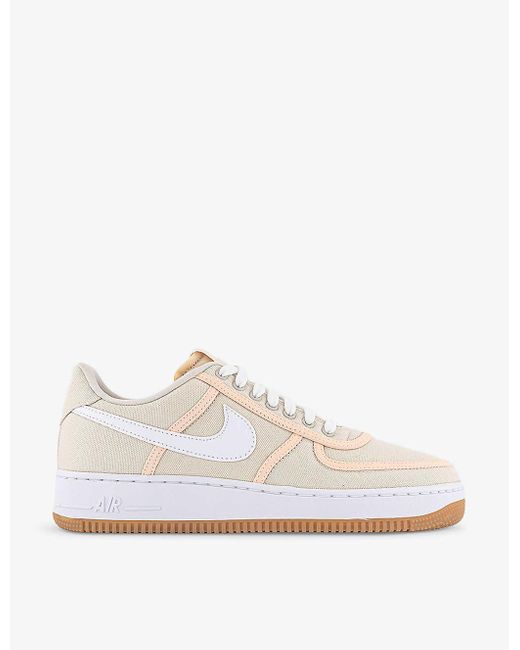 Nike White Air Force 1 '07 Swoosh-embellished Leather Low-top Trainers