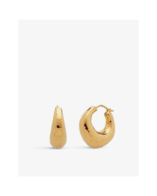 Monica Vinader Metallic Deia 18Ct-Plated Vermeil Earrings