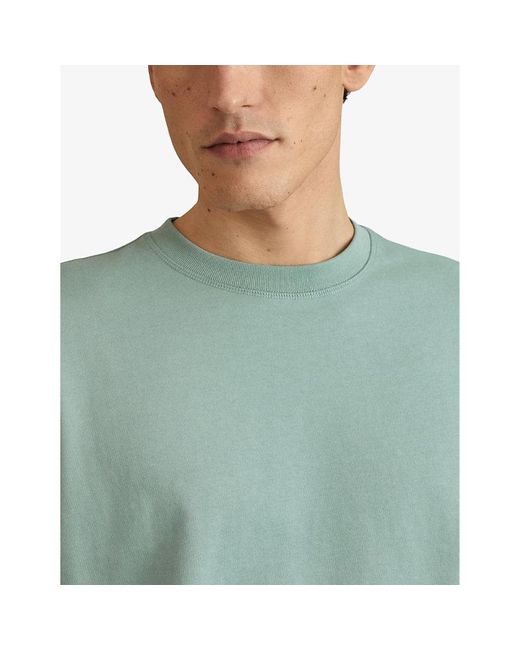 Reiss Green Tate Short-sleeve Relaxed-fit Cotton T-shirt for men
