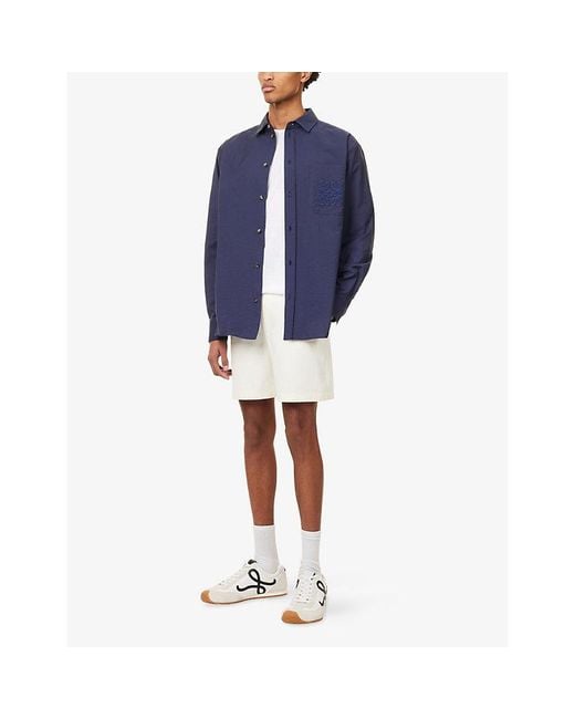 Loewe Blue X Paula's Ibiza Embroidered Cotton-Blend Shirt for men