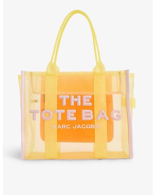 Marc Jacobs Orange The Tote Large Mesh Tote Bag