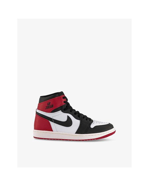Nike Red Air 1 Leather High-Top Trainers for men