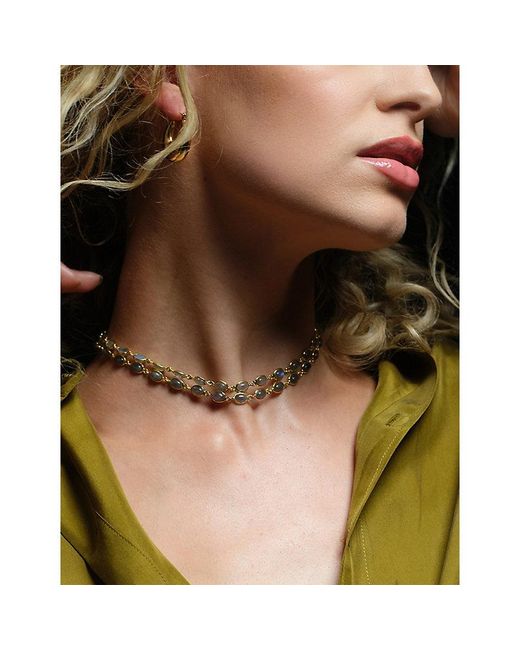 La Maison Du Couturier Metallic Amadeus Luna 18Ct Vermeil And Labradorite Necklace