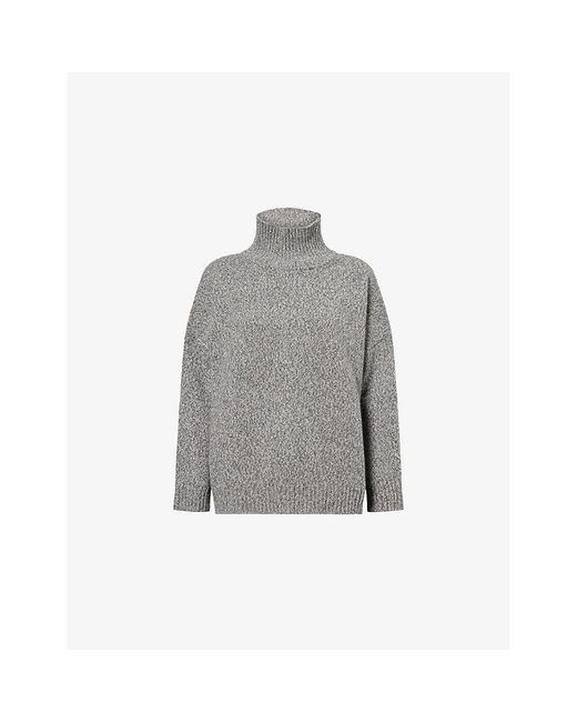 Weekend by Maxmara Gray Relaxed Wool Knit Jumper