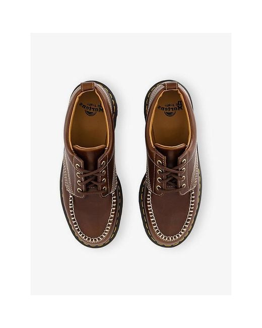 Dr. Martens Brown Lowell Leather Shoes for men