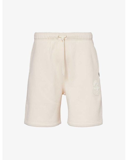 Moncler Genius White X Roc Nation Brand-patch Cotton-jersey Shorts for men