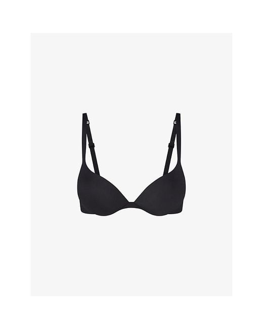 Skims Black Ultimate Tear-Drop Stretch-Woven Push-Up Bra