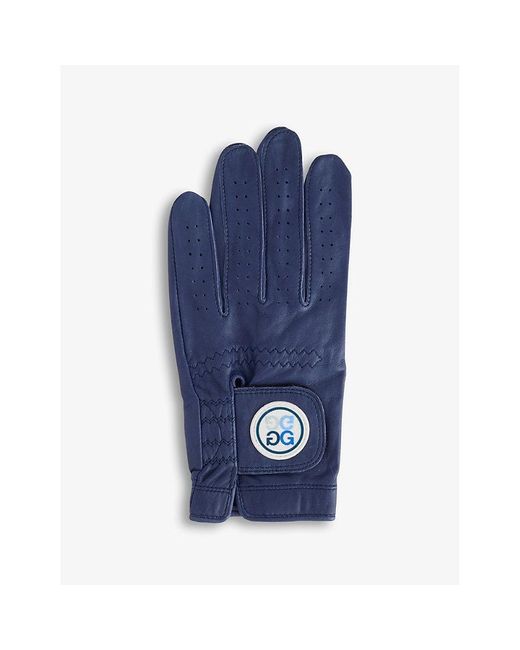 G/FORE Blue Left Signature Leather Golf Glove for men