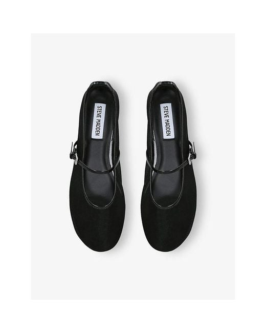 Steve Madden Black Mash Mesh Mary Jane Flats