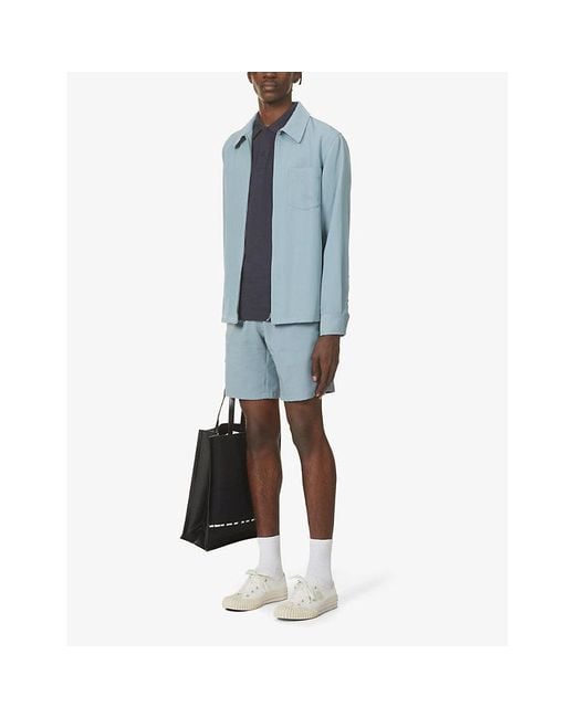 Sunspel Blue Riviera Cotton-Piqué Polo Shirt for men