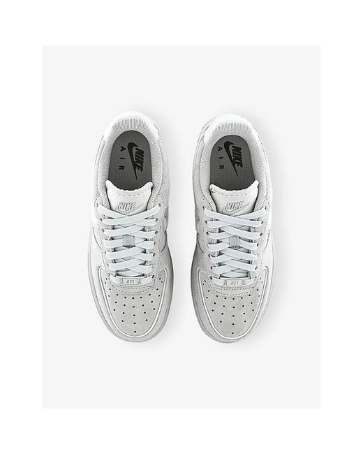 Nike White Air Force 1 '07 Suede And Canvas Trainers