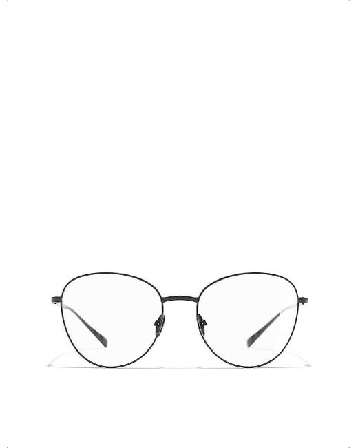 Chanel White Round Eyeglasses