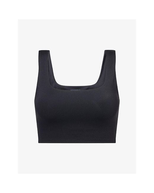 ADANOLA Black Ultimate Square Neck Sports Bra