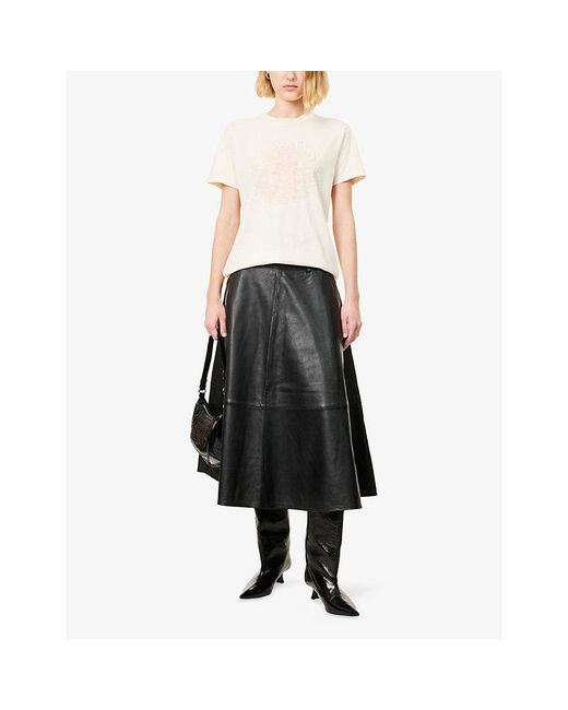 Isabel Marant White Zoeline Graphic-Print Cotton T-Shirt
