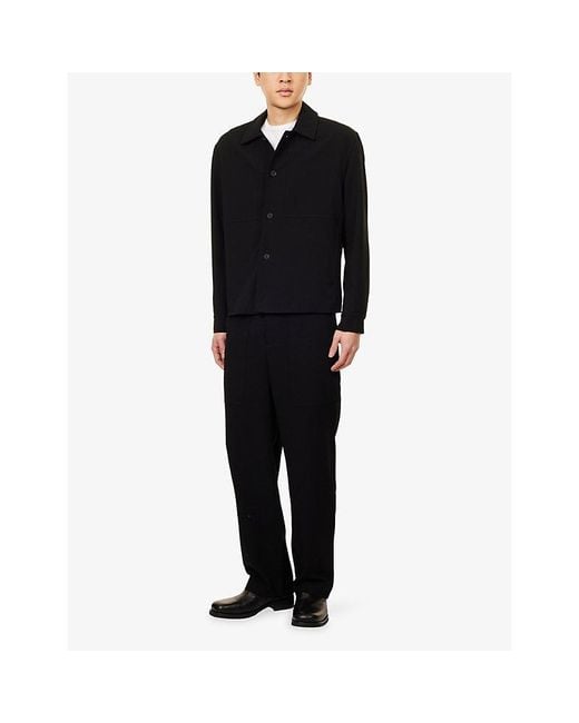 Raith Black Julien Panelled Stretch-Woven Jacket for men