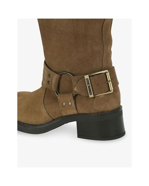 Steve Madden Green Bonetta High-Leg Suede Boots