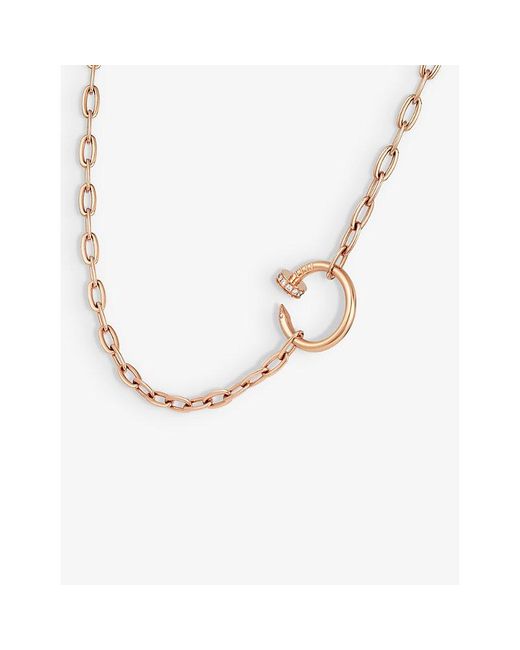 Cartier White Juste Un Clou 18Ct Rose- And Diamond Necklace