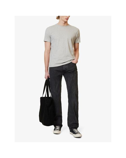 Levi's Blue 501 Faded-wash Straight-leg Regular-fit Jeans for men
