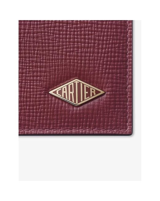 Cartier Purple Losange Leather Card Holder for men