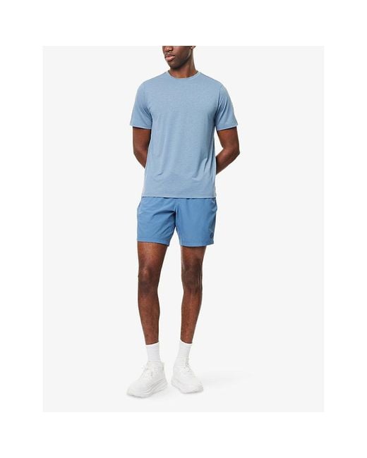 vuori Blue Current Tech Short-Sleeve Stretch-Woven T-Shirt for men