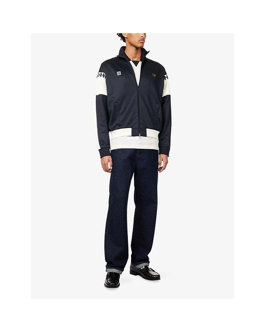 Fred Perry Blue X Meyba Funnel-Neck Jersey Track Jacket for men