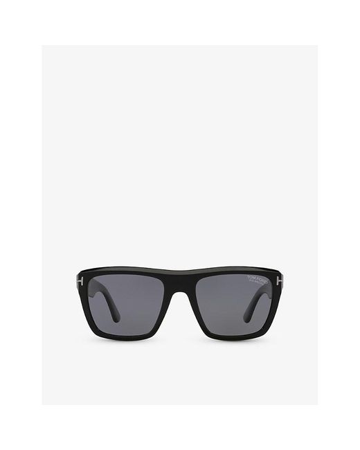 Tom Ford Black Tr001778 Alberto Square-frame Acetate Sunglasses