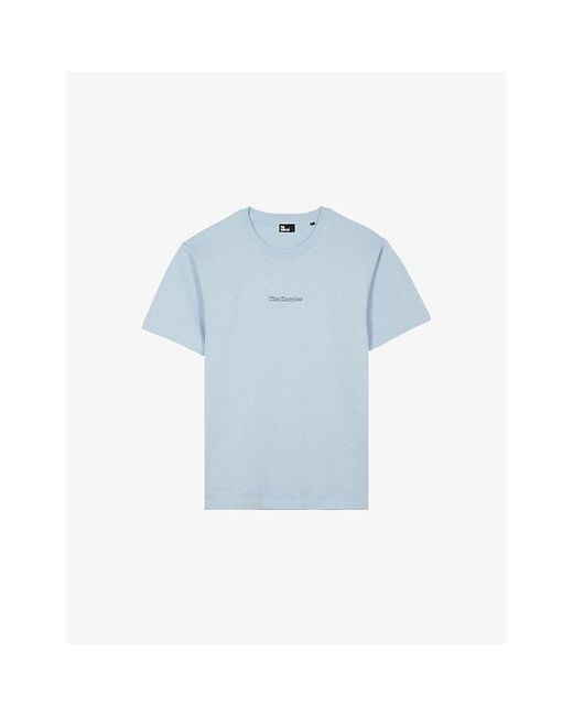 The Kooples Blue Branded Short-Sleeved Cotton-Jersey T-Shirt for men